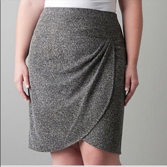 Lane Bryant Chic “Tweed” Tulip Skirt Lightweight Knit Business Casual - Picture 1 of 8